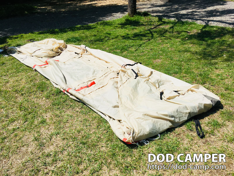たたみ方 カマボコテント2の綺麗なたたみ方 永久保存版 撤収 Dod Camper Dodを知り尽くしたキャンパーのブログ